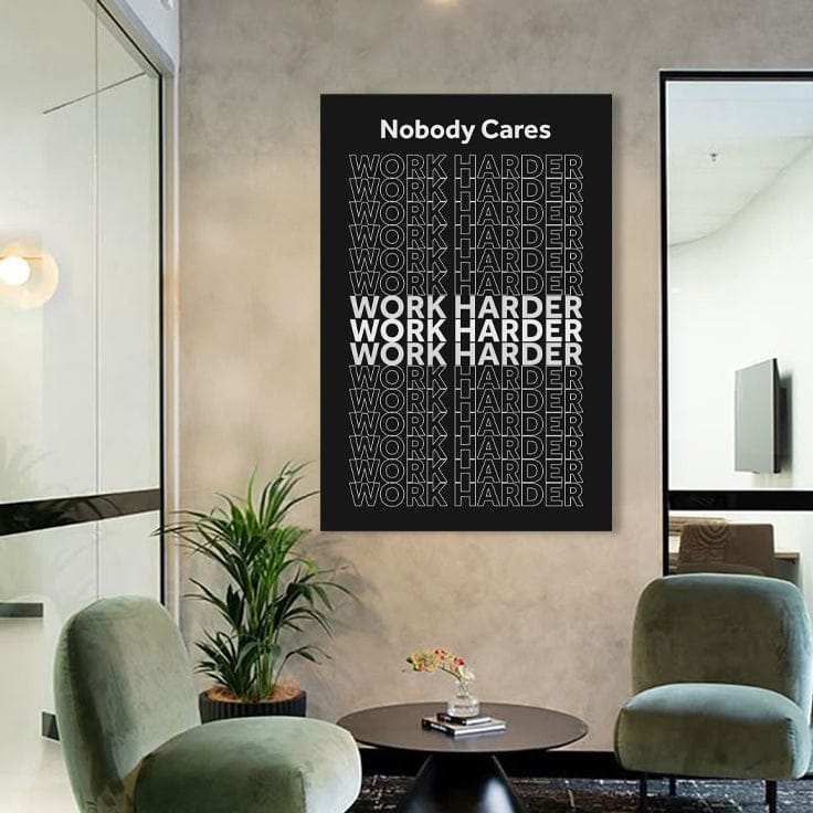 Tailored Canvases Canvas Work Harder Motivational Wall Sign