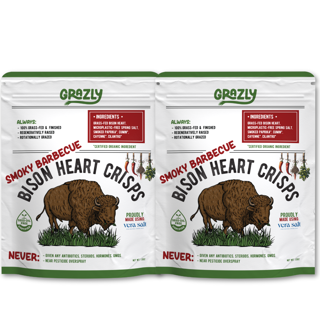 Bison Heart Crisps - 100% Grass-Fed/Finished - My American Goods