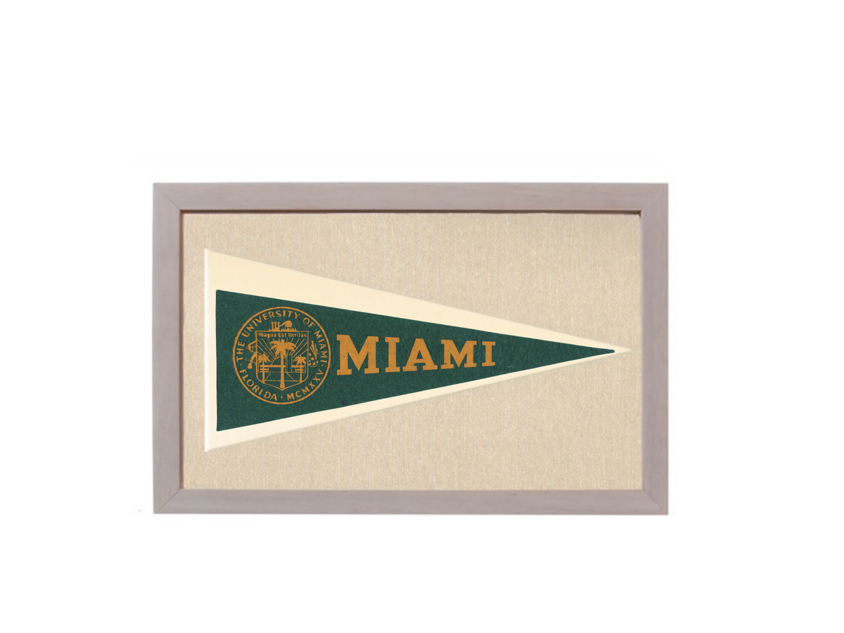 Vintage University of Miami Hormel Pennant