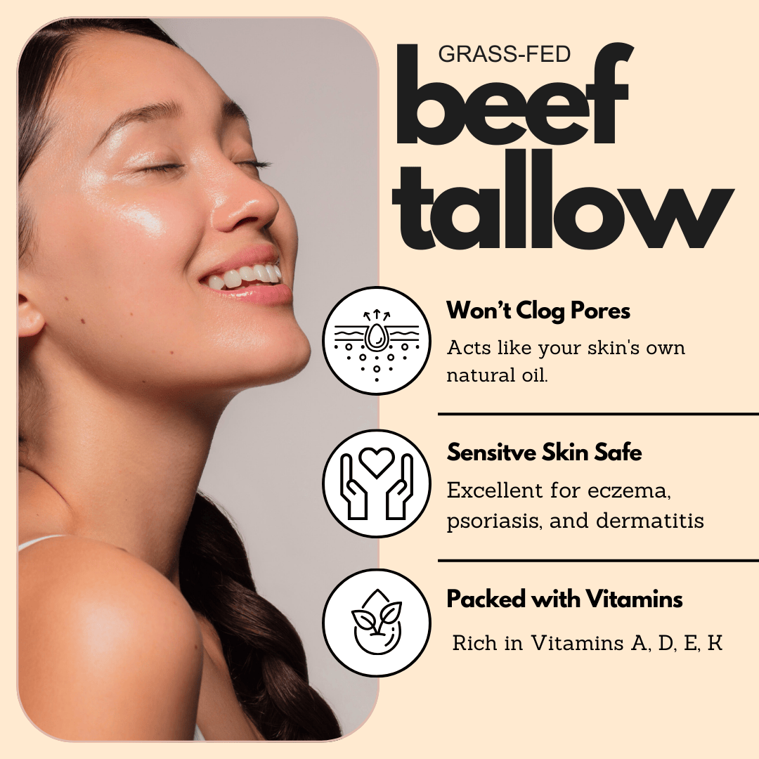 Free the Body Co. Moisturizers Tallow and Rose Hip Barrier Balm with Beeswax, Small Batch, 2oz
