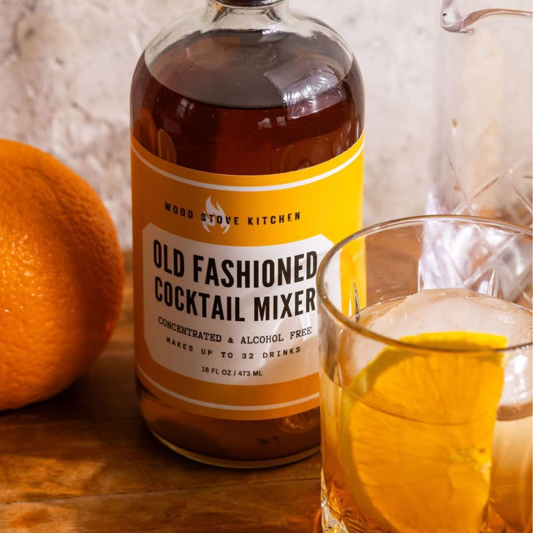 Wood Stove Kitchen Cocktail and Drink Mixers Old Fashioned Cocktail Syrup, 16 fl oz
