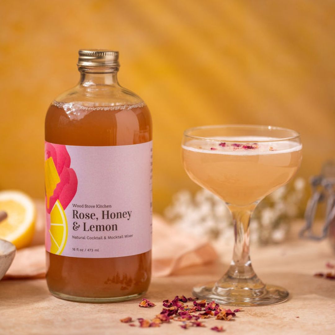 Rose, Honey &amp; Lemon Cocktail-Mocktail Mixer, 16 fl oz - My American Goods