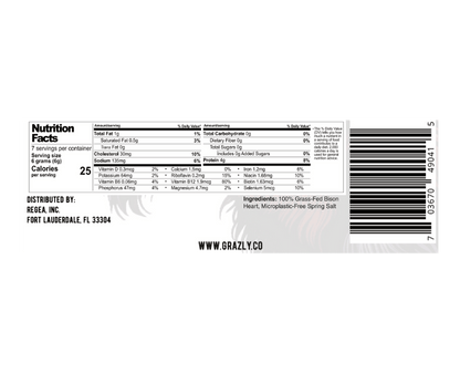 Bison Heart Crisps - 100% Grass-Fed/Finished