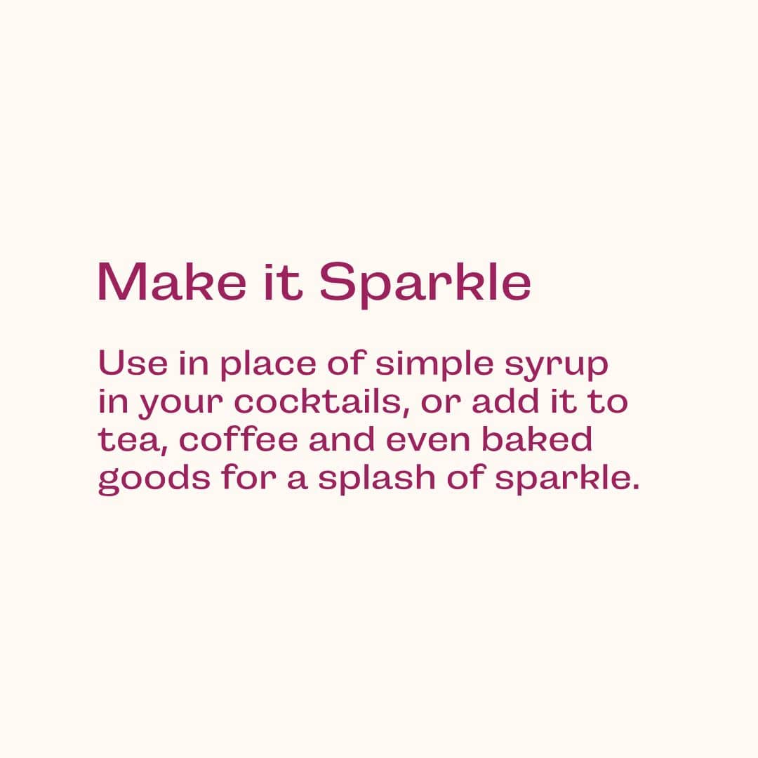 Wood Stove Kitchen Cocktail and Drink Mixers Glitter Simple Syrup, 16 fl oz