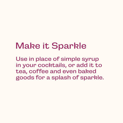 Wood Stove Kitchen Cocktail and Drink Mixers Glitter Simple Syrup, 16 fl oz