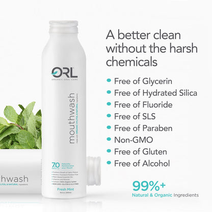 ORL Mouthwash Natural Mouthwash made with the Finest Clean Ingredients
