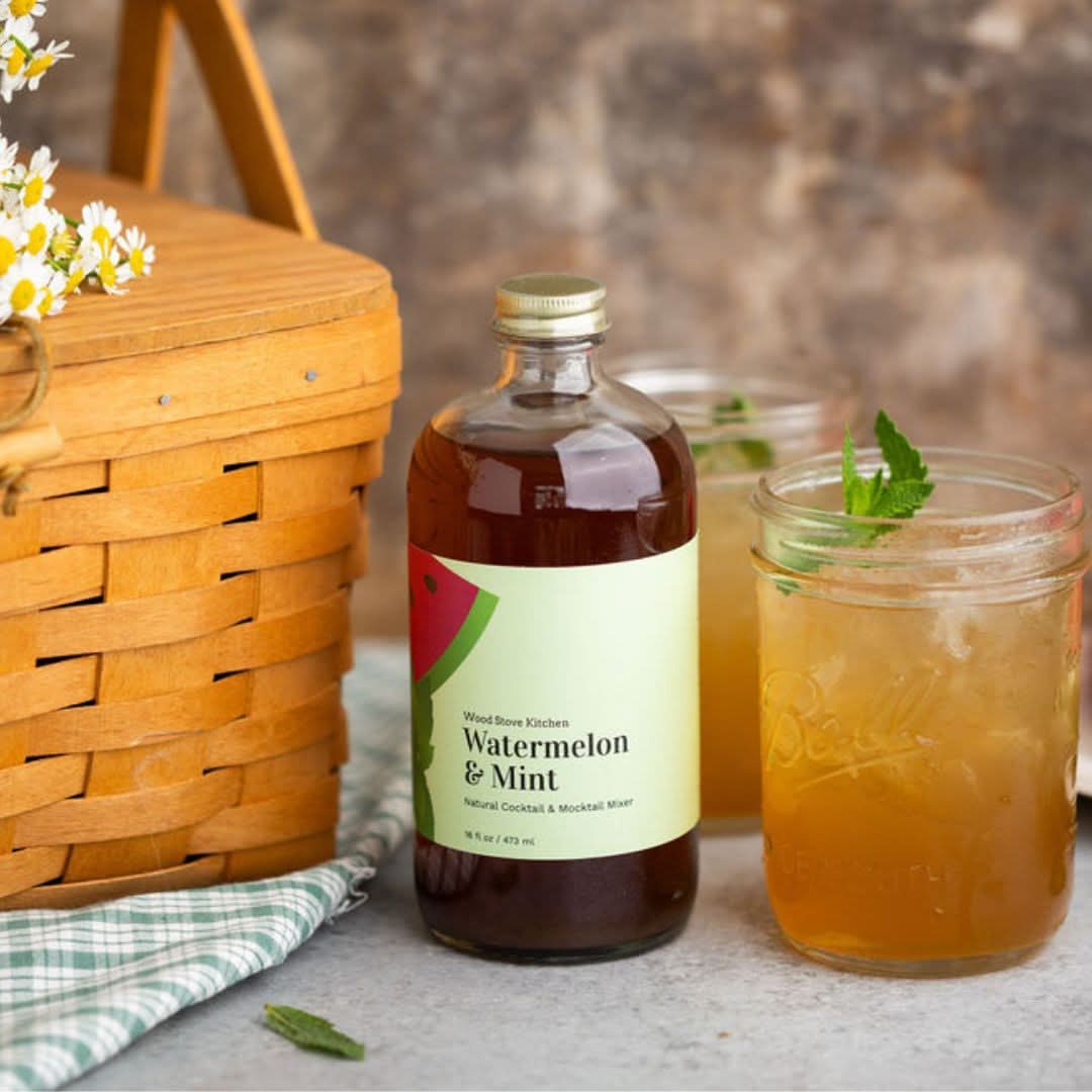Wood Stove Kitchen Cocktail and Drink Mixers Watermelon &amp; Mint Syrup 16 fl oz
