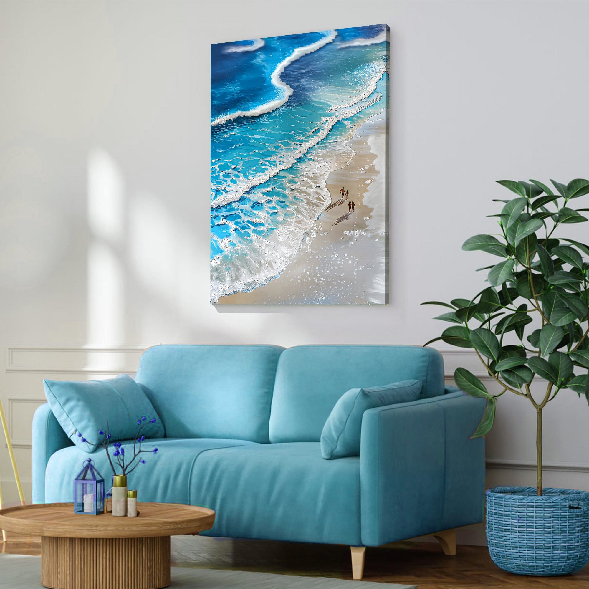 Tailored Canvases Canvas Beachfront Painting Coastal Wall Art III