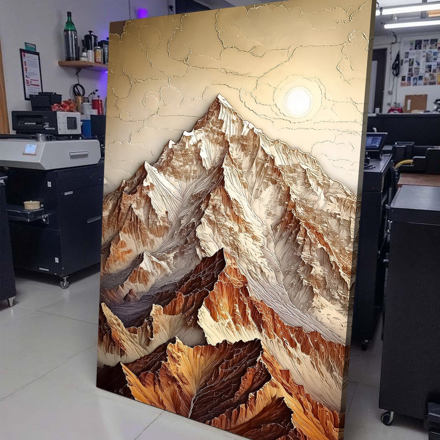 Tailored Canvases Canvas 3D Minimalist Mountain Wall Art