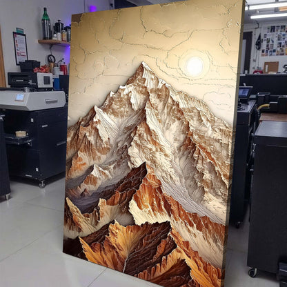 Tailored Canvases Canvas 3D Minimalist Mountain Wall Art
