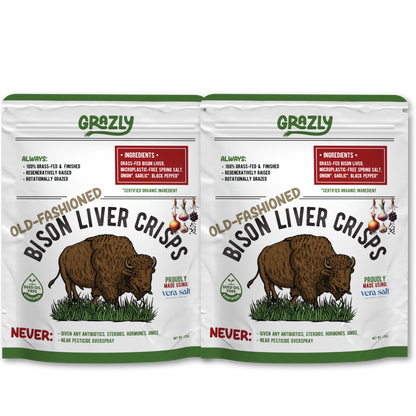 Bison Liver Crisps - 100% Grass-Fed/Finished - My American Goods