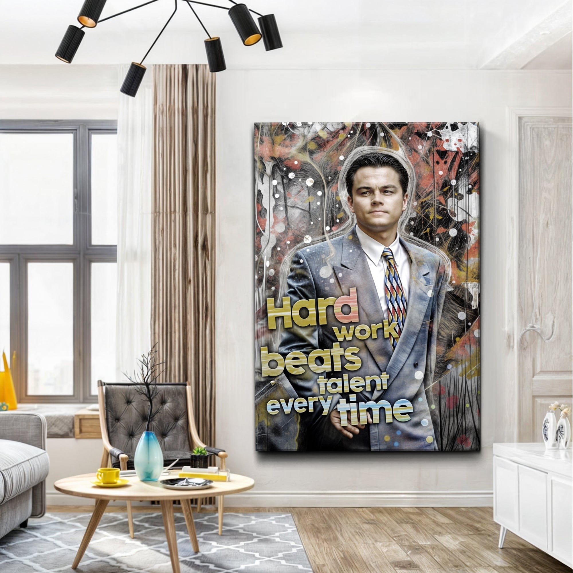 Tailored Canvases Canvas Hard Work Beats Talent Every Time Motivational Wall Sign
