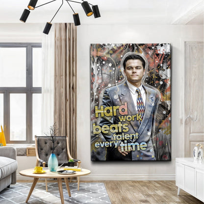 Tailored Canvases Canvas Hard Work Beats Talent Every Time Motivational Wall Sign