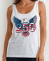 Crazy Cozy Cool Sleeveless Tops and Tanks American Eagle 250 Graphic 4th of July Tank Top Made in USA