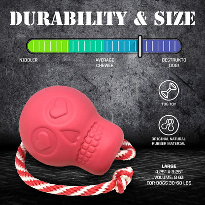 USA-K9 Skull Dog Chew Toy &amp; Treat Dispenser - Made in USA | SodaPup