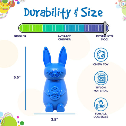 Bunny Nylon Chew Toy for Aggressive Chewers | Durable &amp; USA Made