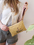 Sail Away Lighthouse Wristlet Linen & Leather - My American Goods