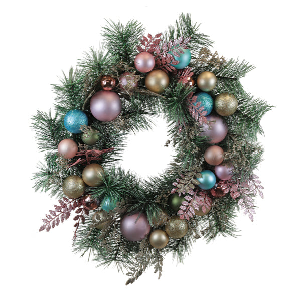 24&quot; Touch of Whimsy Pastel Wreath - My American Goods
