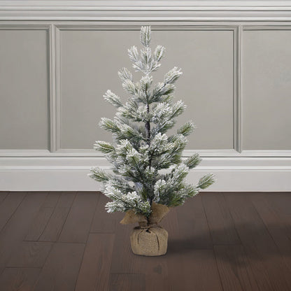 23&quot; Frosted Balsam Tree with Burlap Base - My American Goods