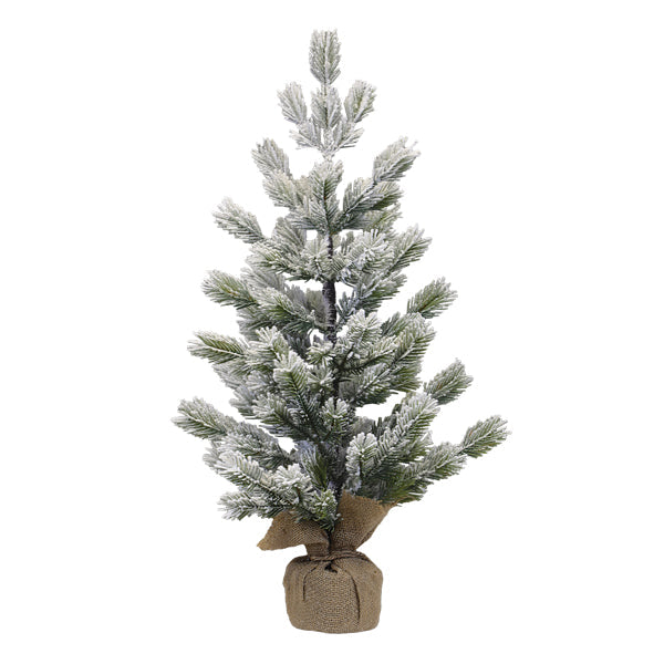 23&quot; Frosted Balsam Tree with Burlap Base - My American Goods