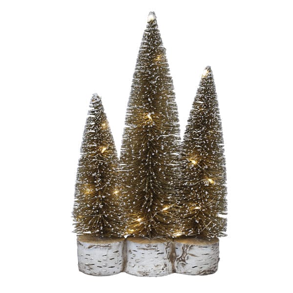 Old World Christmas 14.5 X 8.5 / 50600 Lit Gold Tree Trio