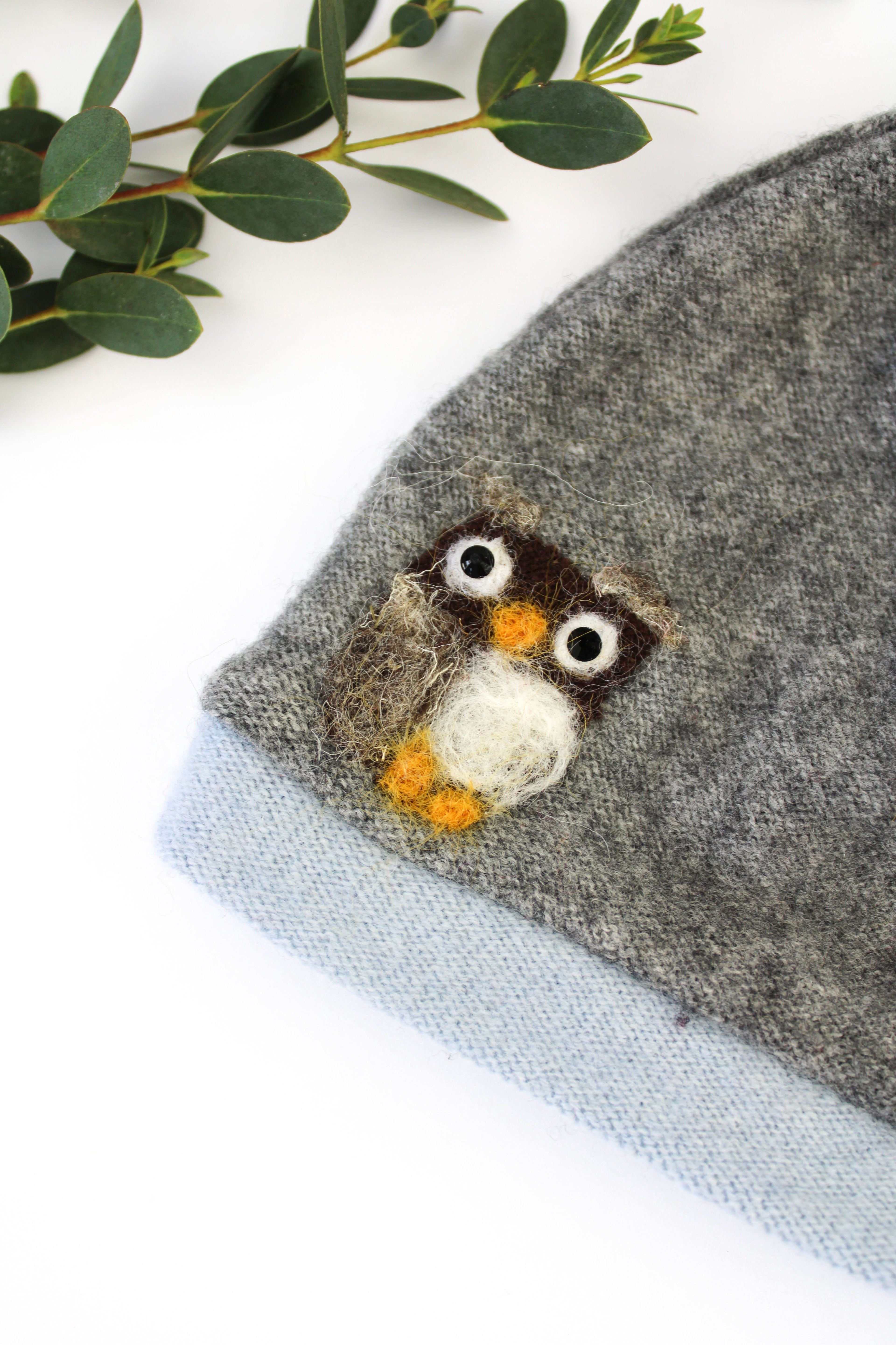 Owl Cashmere Hat - Baby - My American Goods
