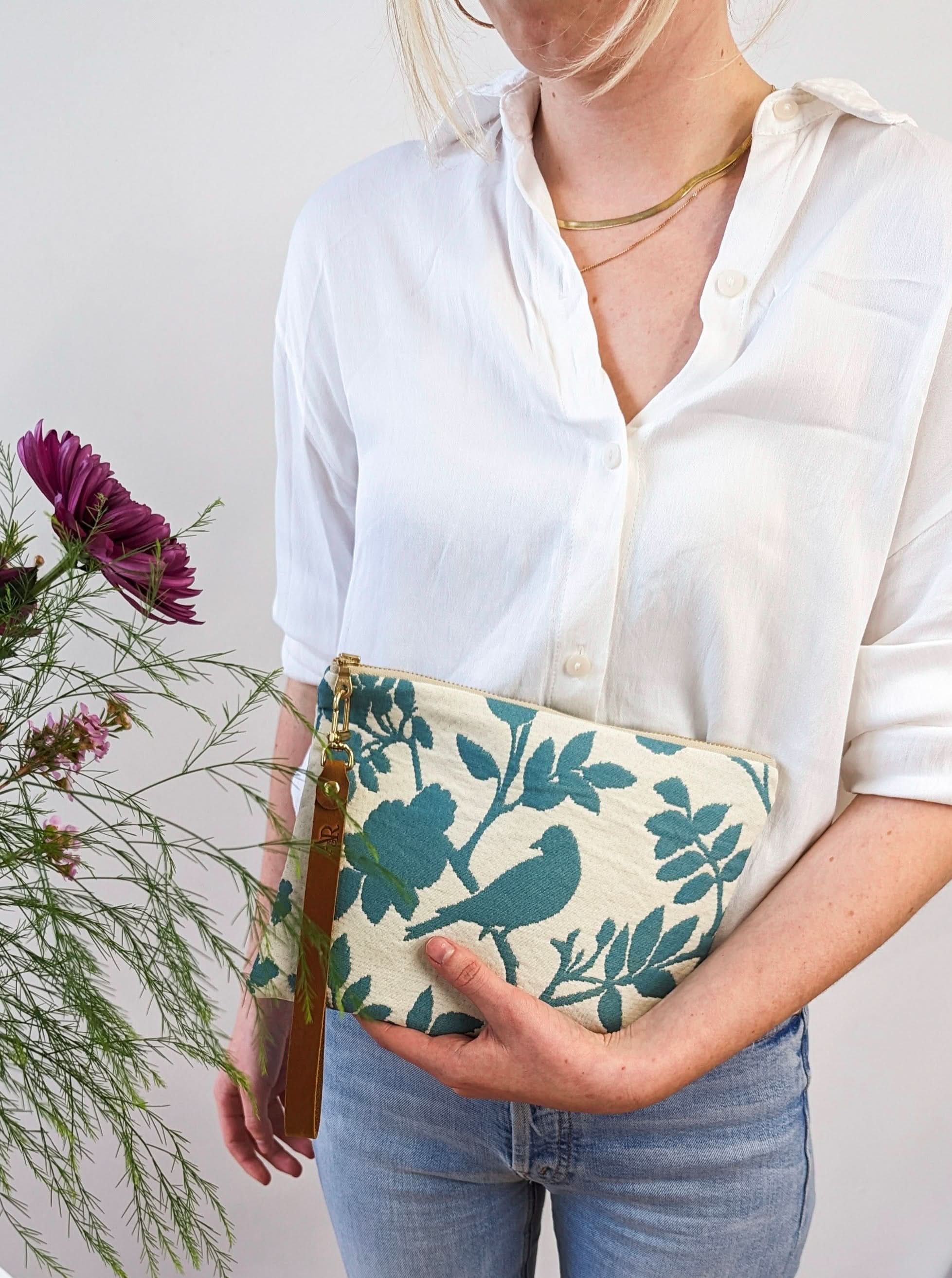 Ash &amp; Rose Bird Silhouette Wristlet Purse