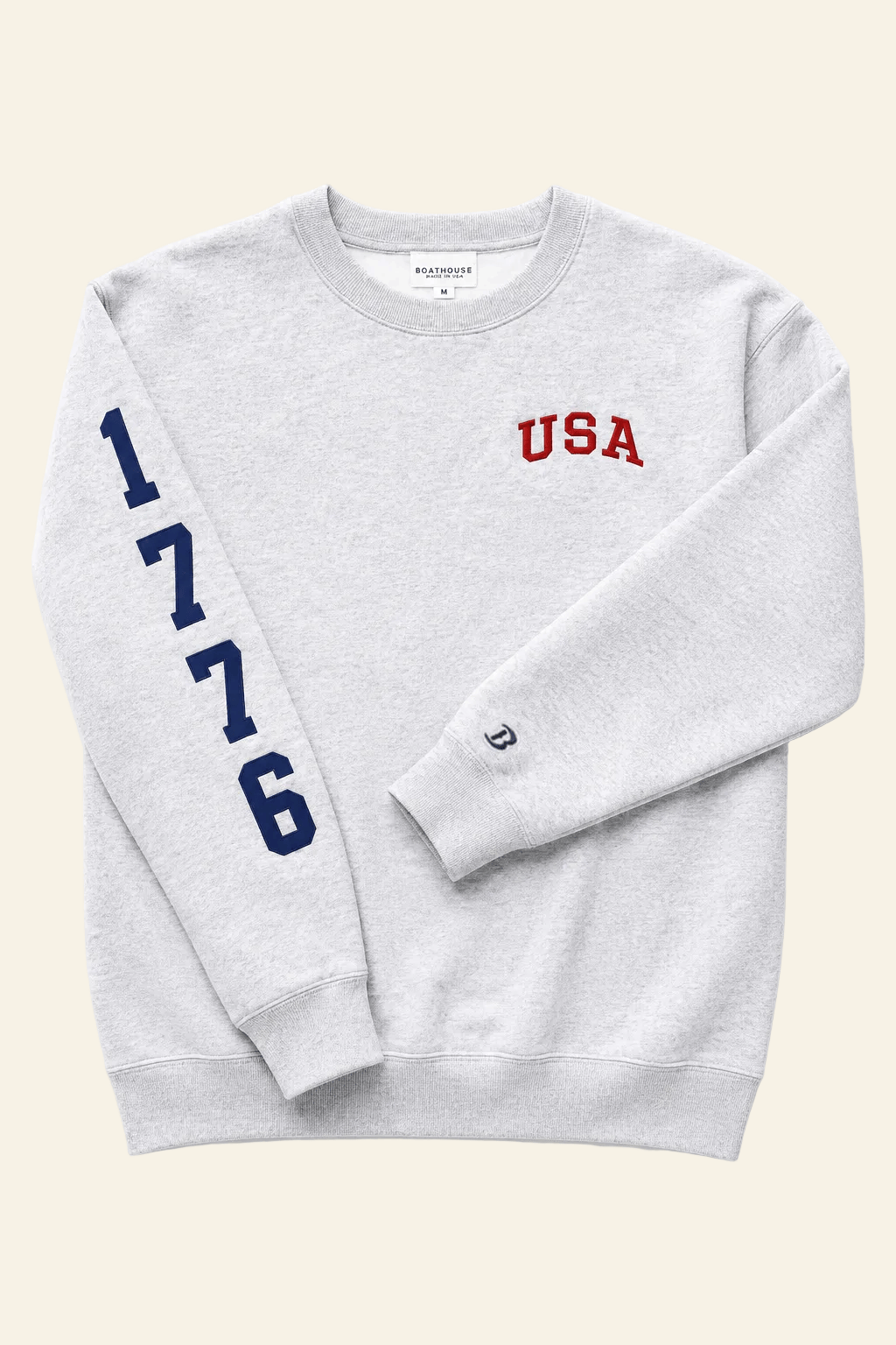 Boathouse unisex crew neck sweatshirt Grey / X-Small Boathouse USA 1776 Cotton Crew