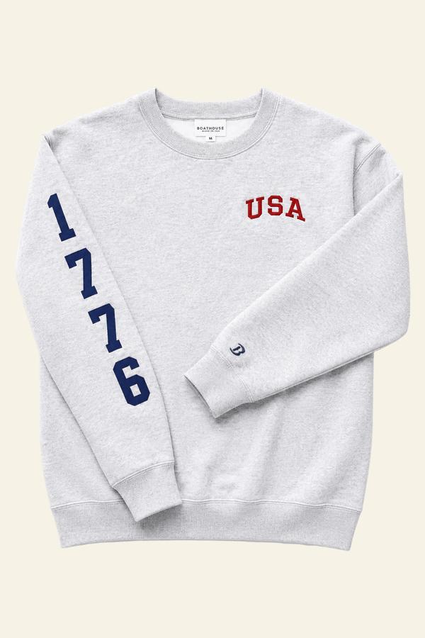 Boathouse unisex crew neck sweatshirt Grey / X-Small Boathouse USA 1776 Cotton Crew