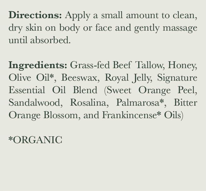 Citrus &amp; Honey Tallow Balm