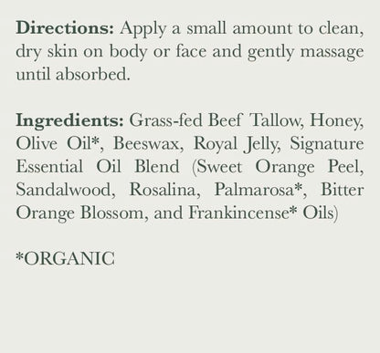 Citrus &amp; Honey Tallow Balm