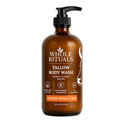 Orange Vanilla Cake Tallow Body Wash – 16 oz