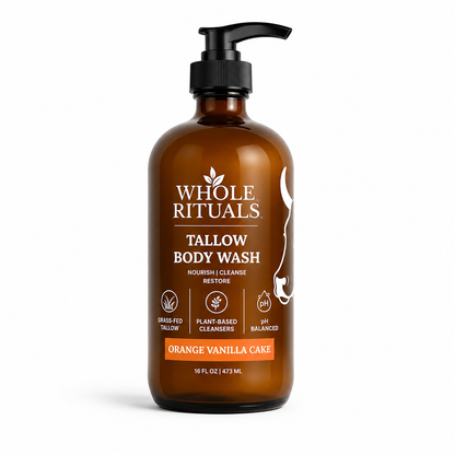 Orange Vanilla Cake Tallow Body Wash – 16 oz