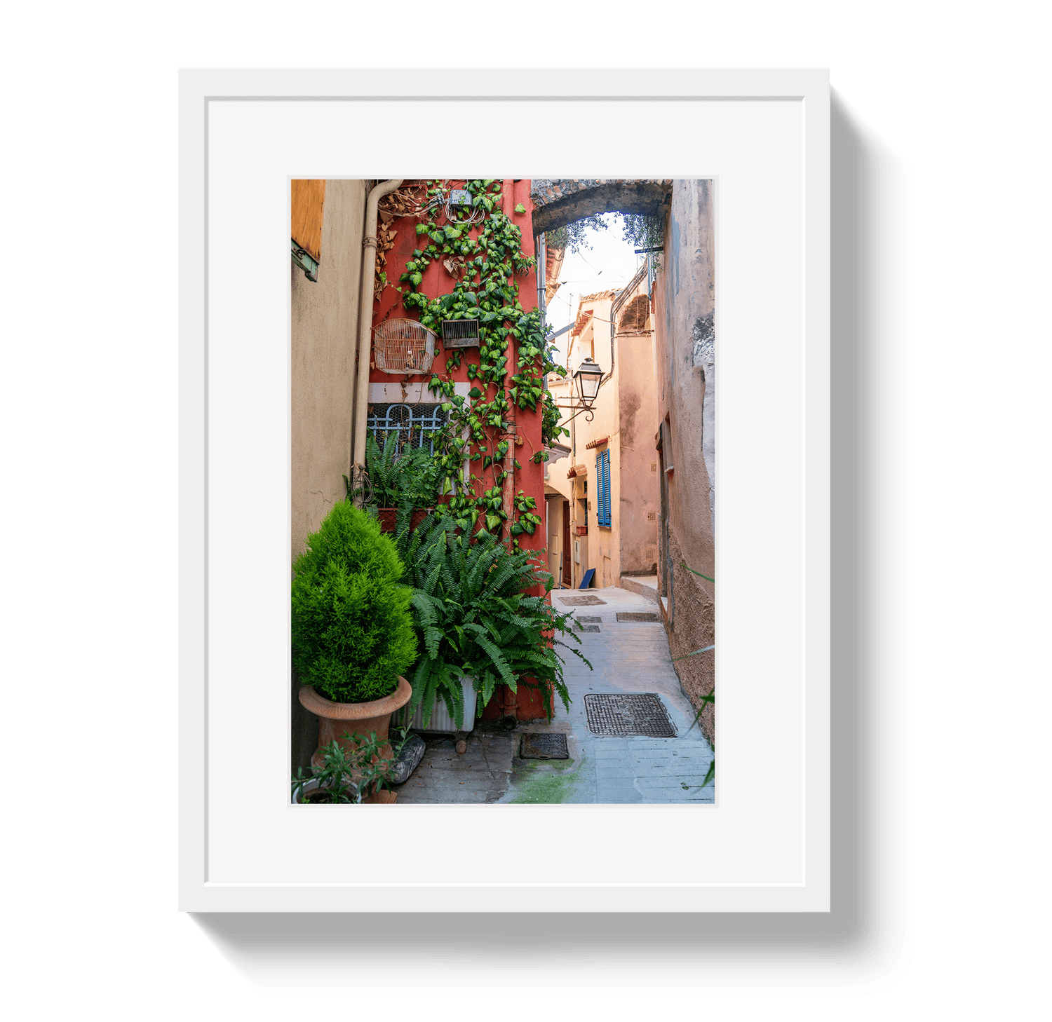Johnny Vacay White / 11x14 / Matte Old World Walk