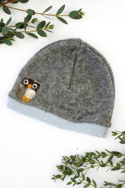 Owl Cashmere Hat - Baby - My American Goods