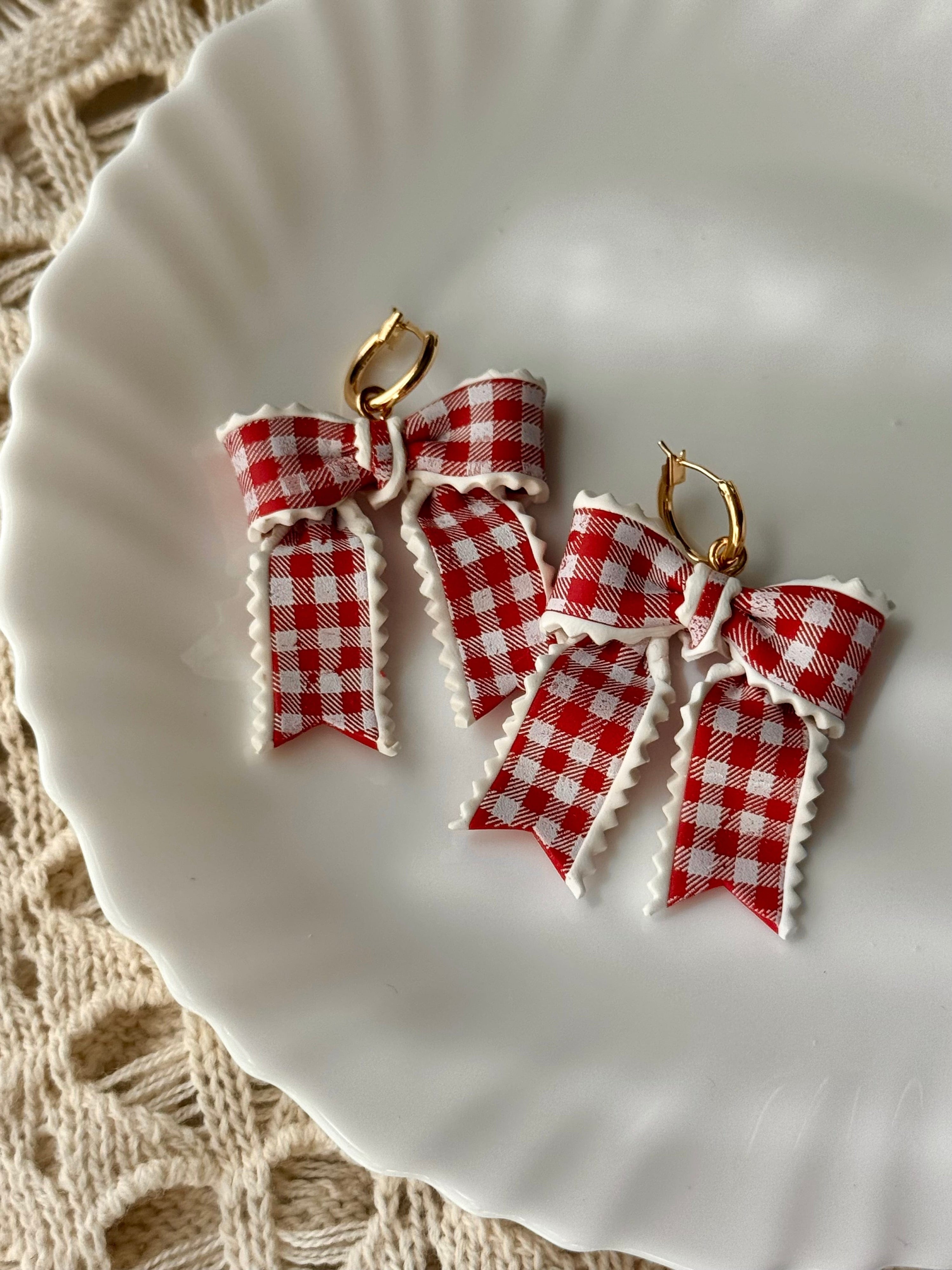 Shop Something Earthy Red Gingham Bows