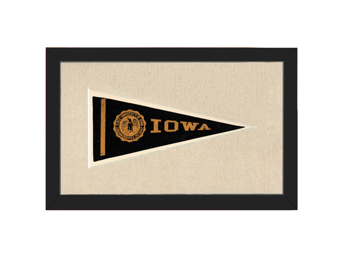Vintage University of Iowa Pennant