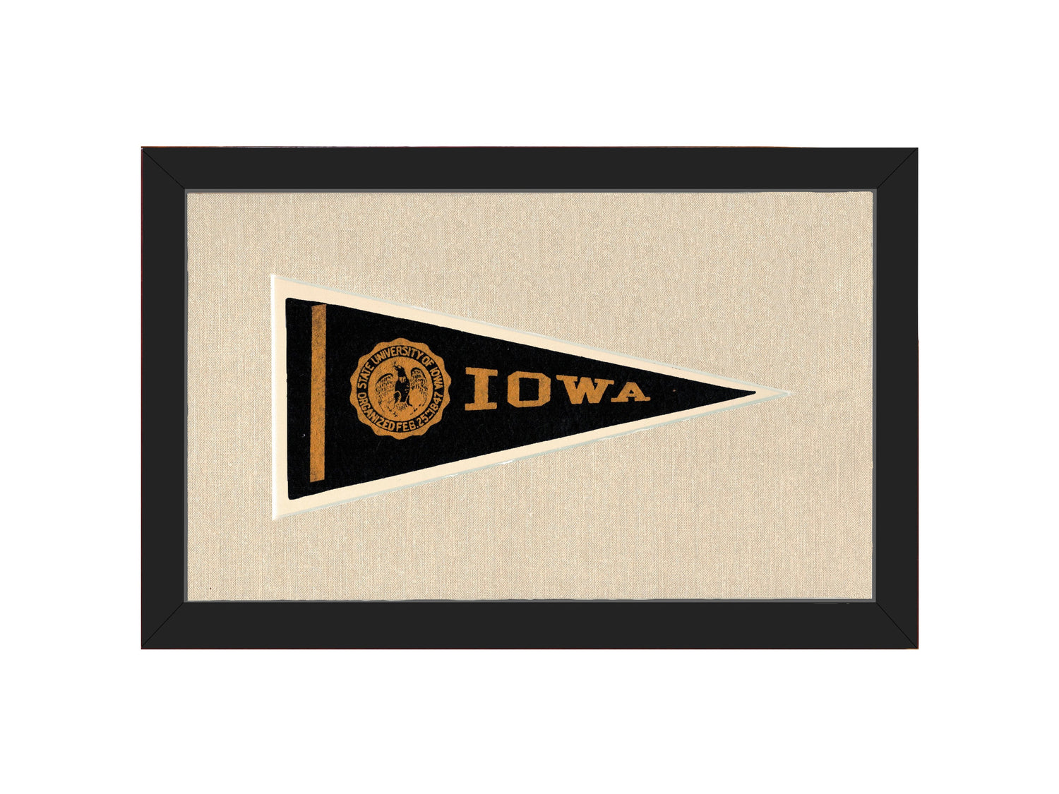 Vintage University of Iowa Pennant