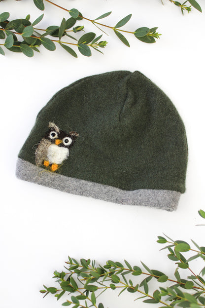 Owl Cashmere Hat - Baby - My American Goods