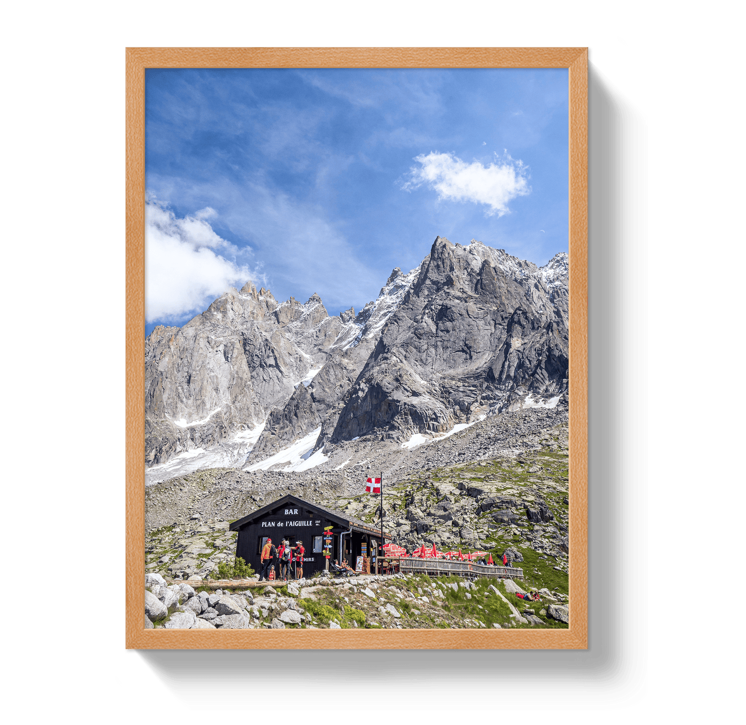 Johnny Vacay Oak / 11x14 / Full Bleed Chamonix Mountain Bar