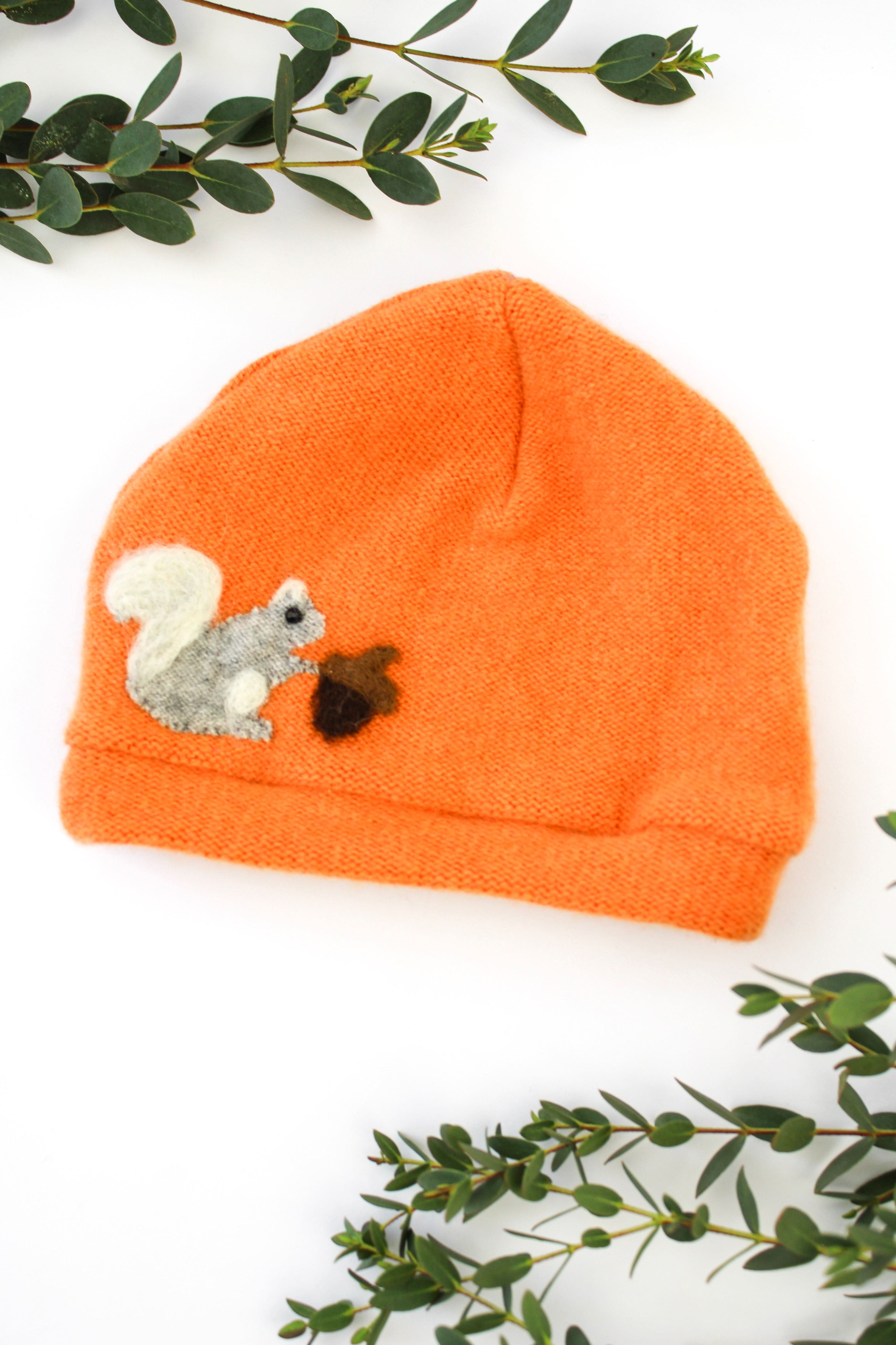 Ash &amp; Rose hat Orange Squirrel Cashmere Hat - Baby