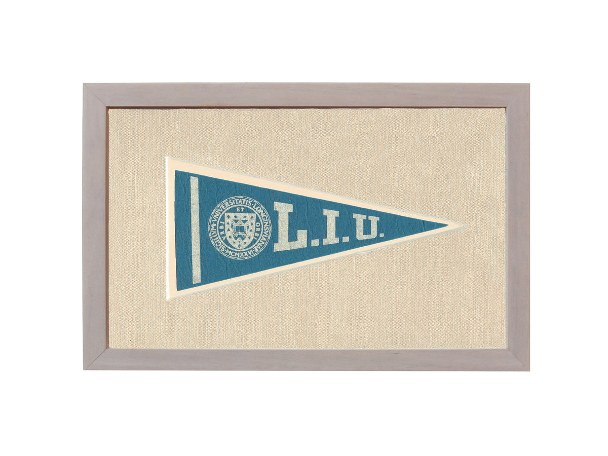 Americana Memories Vintage Pennants and Memorabilia Vintage Long Island University Pennant