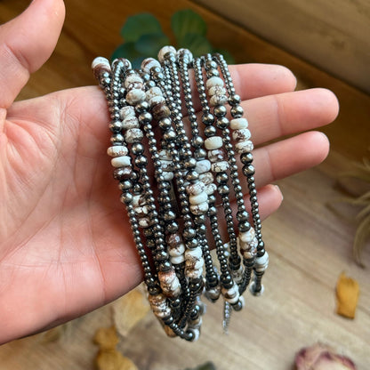 Wild Horse &amp; Sterling Silver Pearl Necklace