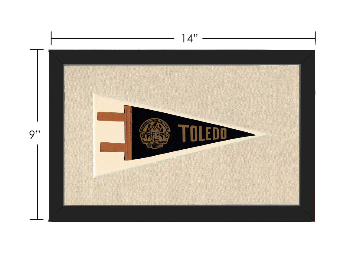 Americana Memories Vintage Pennants and Memorabilia Vintage University of Toledo Pennant