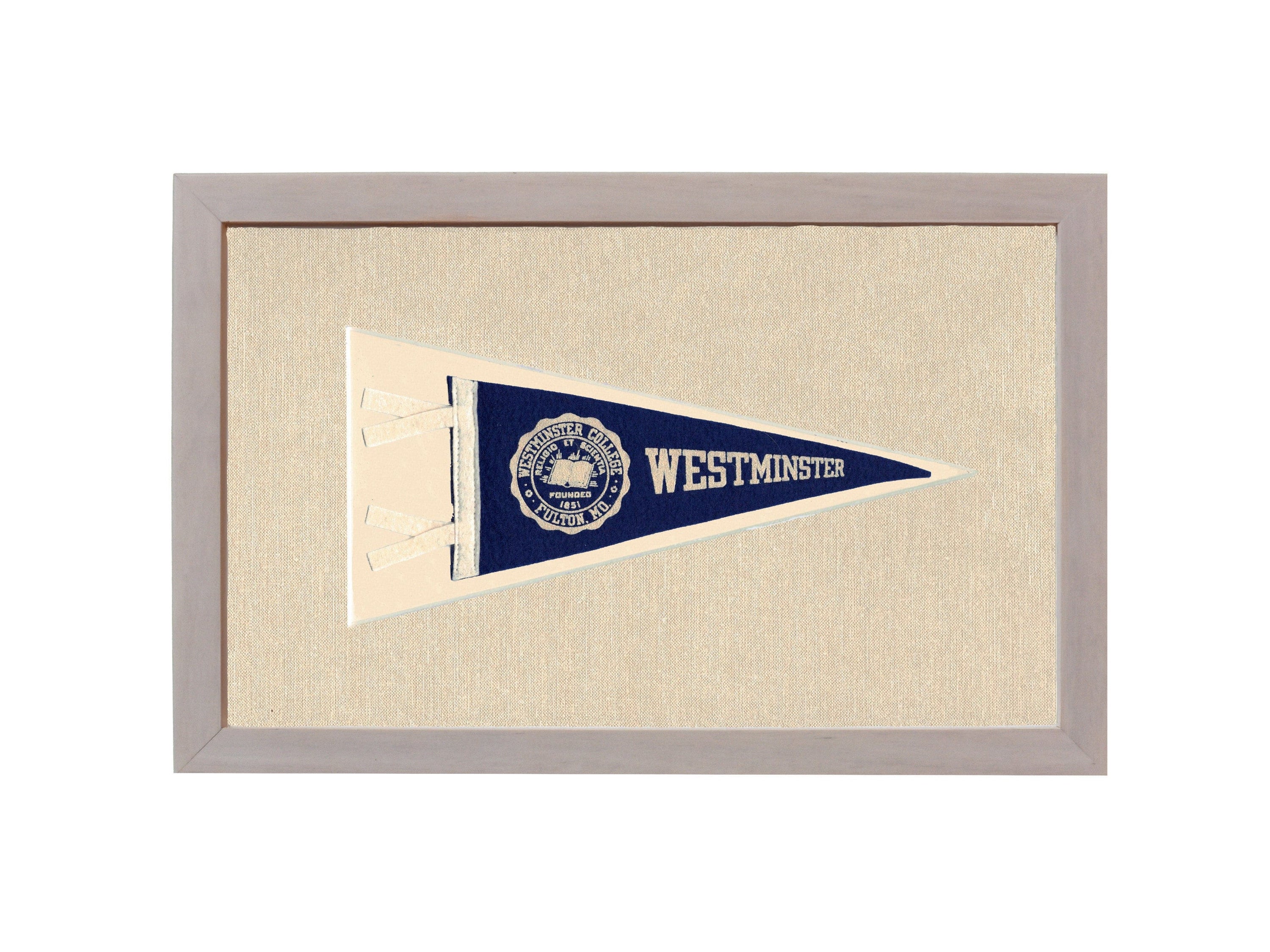 Americana Memories Vintage Pennants and Memorabilia Vintage Westminster College Pennant