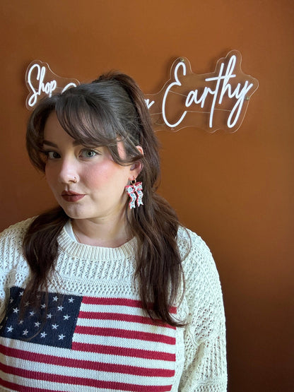 Shop Something Earthy Earrings Americana Ribbons