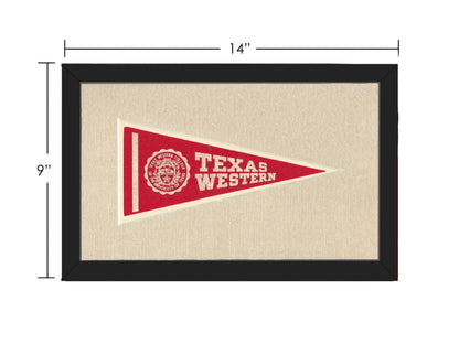 Americana Memories Vintage Pennants and Memorabilia Vintage Texas Western College  Pennant
