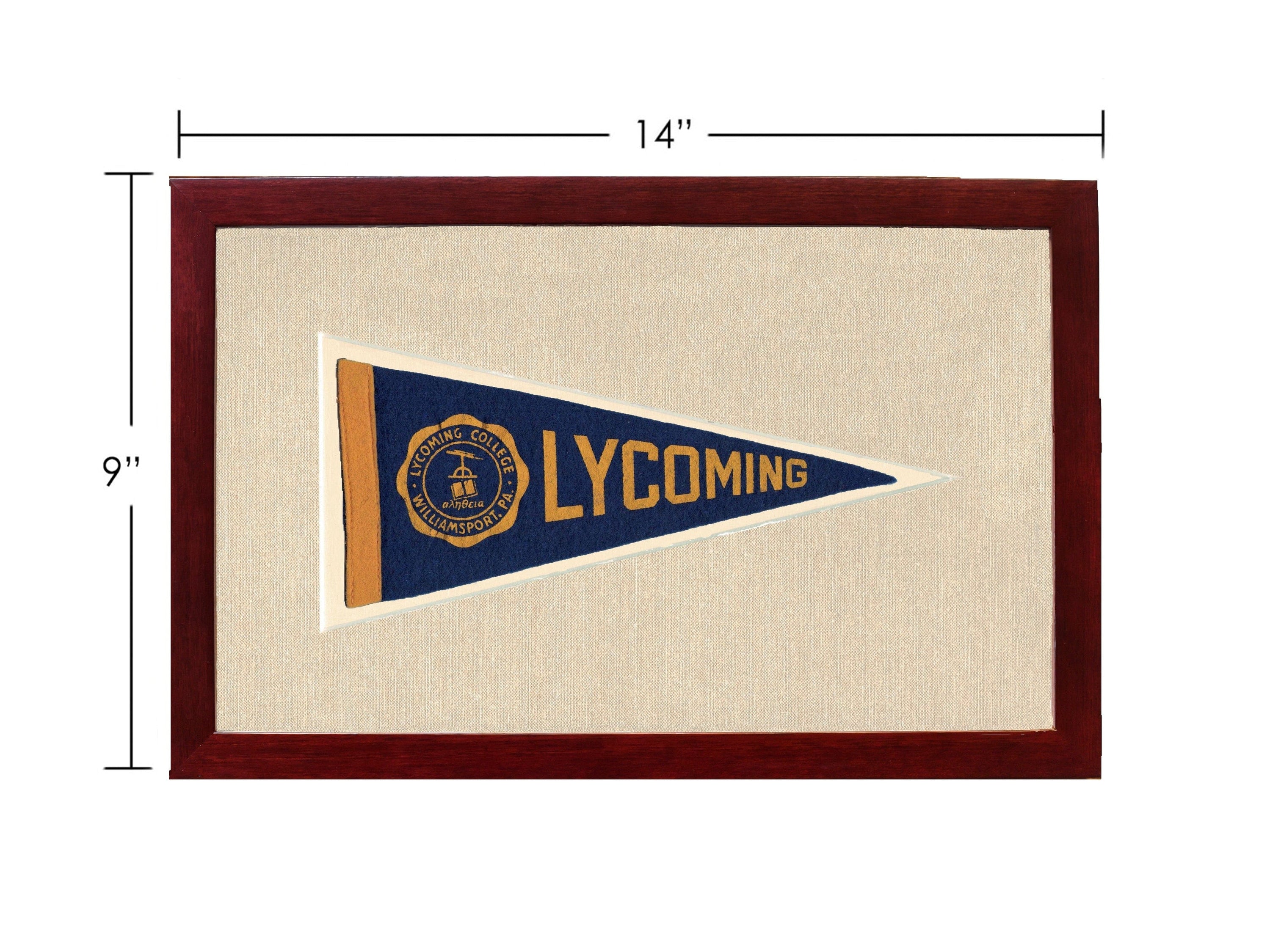 Americana Memories Vintage Pennants and Memorabilia Vintage Lycoming College Pennant