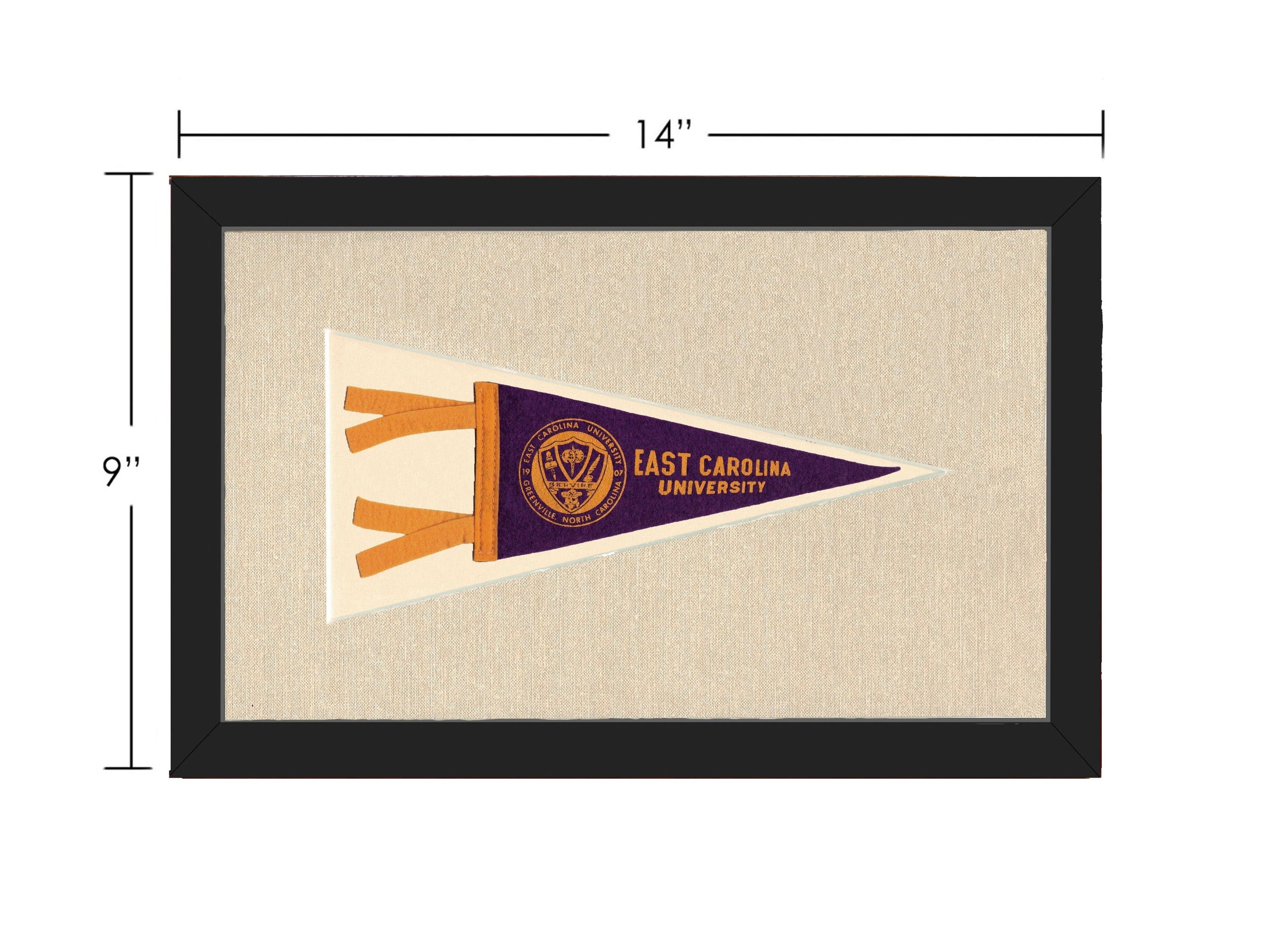 Americana Memories Vintage Pennants and Memorabilia Vintage East Carolina University Pennant