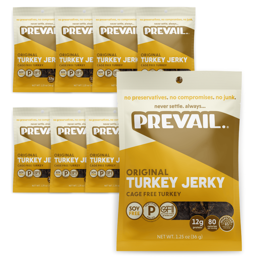 PREVAIL Jerky Original Turkey Jerky Single Serve 8 pack